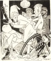 An illustration from "Zopf ab" : die chinesische Affaire im Lichte der europäischen Karikatur (1900)
