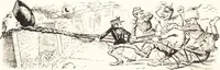 An illustration from "Zopf ab" : die chinesische Affaire im Lichte der europäischen Karikatur (1900)
