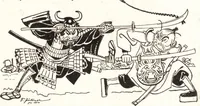 An illustration from "Zopf ab" : die chinesische Affaire im Lichte der europäischen Karikatur (1900)
