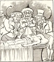 An illustration from "Zopf ab" : die chinesische Affaire im Lichte der europäischen Karikatur (1900)