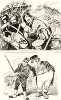 An illustration from "Zopf ab" : die chinesische Affaire im Lichte der europäischen Karikatur (1900)