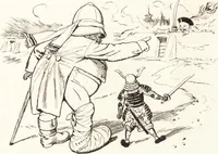 An illustration from "Zopf ab" : die chinesische Affaire im Lichte der europäischen Karikatur (1900)