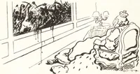 An illustration from "Zopf ab" : die chinesische Affaire im Lichte der europäischen Karikatur (1900)