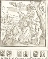 An illustration from Le ingeniose sorti, composte per Francesco Marcolini da Forli : intitulate Giardino di pensieri (1550)