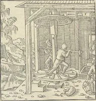 Picture 74 of 283 from Georgii Agricolae De re metallica : libri XII. Quibus officia, instrumenta, machinae, ac omnia deni[que] ad metallicam spectantia, non modo luculentissimè describuntur, sed & per effigies, suis locis infertas, adiunctis latinis, germanicis [que] appellationibus ita ob oculos ponuntur, ut clarius tradi non possint. ; Eiusdem De animantibus subterraneis liber, (1556), leaf 139