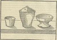 An illustration from Georgii Agricolae De re metallica : libri XII. Quibus officia, instrumenta, machinae, ac omnia deni[que] ad metallicam spectantia, non modo luculentissimè describuntur, sed & per effigies, suis locis infertas, adiunctis latinis, germanicis [que] appellationibus ita ob oculos ponuntur, ut clarius tradi non possint. ; Eiusdem De animantibus subterraneis liber, (1556)