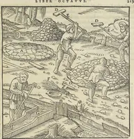 Picture 127 of 283 from Georgii Agricolae De re metallica : libri XII. Quibus officia, instrumenta, machinae, ac omnia deni[que] ad metallicam spectantia, non modo luculentissimè describuntur, sed & per effigies, suis locis infertas, adiunctis latinis, germanicis [que] appellationibus ita ob oculos ponuntur, ut clarius tradi non possint. ; Eiusdem De animantibus subterraneis liber, (1556), leaf 232