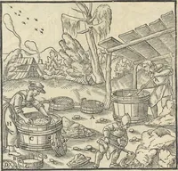Picture 140 of 283 from Georgii Agricolae De re metallica : libri XII. Quibus officia, instrumenta, machinae, ac omnia deni[que] ad metallicam spectantia, non modo luculentissimè describuntur, sed & per effigies, suis locis infertas, adiunctis latinis, germanicis [que] appellationibus ita ob oculos ponuntur, ut clarius tradi non possint. ; Eiusdem De animantibus subterraneis liber, (1556), leaf 247