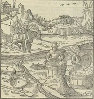Picture 141 of 283 from Georgii Agricolae De re metallica : libri XII. Quibus officia, instrumenta, machinae, ac omnia deni[que] ad metallicam spectantia, non modo luculentissimè describuntur, sed & per effigies, suis locis infertas, adiunctis latinis, germanicis [que] appellationibus ita ob oculos ponuntur, ut clarius tradi non possint. ; Eiusdem De animantibus subterraneis liber, (1556), leaf 248