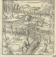 Picture 157 of 283 from Georgii Agricolae De re metallica : libri XII. Quibus officia, instrumenta, machinae, ac omnia deni[que] ad metallicam spectantia, non modo luculentissimè describuntur, sed & per effigies, suis locis infertas, adiunctis latinis, germanicis [que] appellationibus ita ob oculos ponuntur, ut clarius tradi non possint. ; Eiusdem De animantibus subterraneis liber, (1556), leaf 269