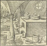 Picture 215 of 283 from Georgii Agricolae De re metallica : libri XII. Quibus officia, instrumenta, machinae, ac omnia deni[que] ad metallicam spectantia, non modo luculentissimè describuntur, sed & per effigies, suis locis infertas, adiunctis latinis, germanicis [que] appellationibus ita ob oculos ponuntur, ut clarius tradi non possint. ; Eiusdem De animantibus subterraneis liber, (1556), leaf 364