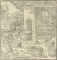 Picture 266 of 283 from Georgii Agricolae De re metallica : libri XII. Quibus officia, instrumenta, machinae, ac omnia deni[que] ad metallicam spectantia, non modo luculentissimè describuntur, sed & per effigies, suis locis infertas, adiunctis latinis, germanicis [que] appellationibus ita ob oculos ponuntur, ut clarius tradi non possint. ; Eiusdem De animantibus subterraneis liber, (1556), leaf 471