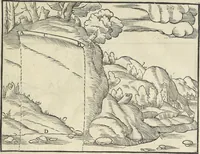 An illustration from Georgii Agricolae De re metallica : libri XII. Quibus officia, instrumenta, machinae, ac omnia deni[que] ad metallicam spectantia, non modo luculentissimè describuntur, sed & per effigies, suis locis infertas, adiunctis latinis, germanicis [que] appellationibus ita ob oculos ponuntur, ut clarius tradi non possint. ; Eiusdem De animantibus subterraneis liber, (1556)