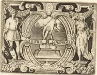 An illustration from Ivsti LipsI Epistolarvm selectarvm centvria prima [-tertia] ad Belgas (1605)