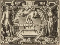 An illustration from Ivsti LipsI Epistolarvm selectarvm centvria prima [-tertia] ad Belgas (1605)