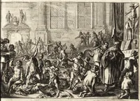 An illustration from Klare en waarachtige beschryving van de leste beroerten en afval der Portugezen in Brasil; daar in d'oorsprong dezer zwarigheden en oorlogen klarelijk vertoont worden (1652)