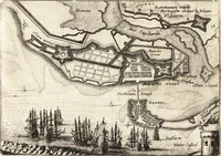 An illustration from Klare en waarachtige beschryving van de leste beroerten en afval der Portugezen in Brasil; daar in d'oorsprong dezer zwarigheden en oorlogen klarelijk vertoont worden (1652)