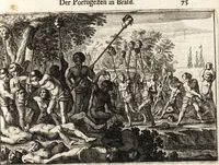 An illustration from Klare en waarachtige beschryving van de leste beroerten en afval der Portugezen in Brasil; daar in d'oorsprong dezer zwarigheden en oorlogen klarelijk vertoont worden (1652)