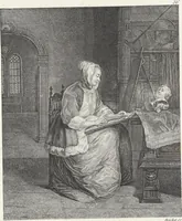 An illustration from Collection de cent-vingt estampes, gravées d'après les tableaux & dessins qui composoient le cabinet de M. Poullain, receveur général des domaines du roi, décédé en 1780 : précédé d'un abrégé historique de la vie des auteurs qui la composent (1781)