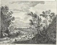 An illustration from Collection de cent-vingt estampes, gravées d'après les tableaux & dessins qui composoient le cabinet de M. Poullain, receveur général des domaines du roi, décédé en 1780 : précédé d'un abrégé historique de la vie des auteurs qui la composent (1781)