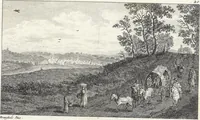 An illustration from Collection de cent-vingt estampes, gravées d'après les tableaux & dessins qui composoient le cabinet de M. Poullain, receveur général des domaines du roi, décédé en 1780 : précédé d'un abrégé historique de la vie des auteurs qui la composent (1781)