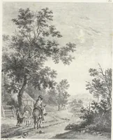 An illustration from Collection de cent-vingt estampes, gravées d'après les tableaux & dessins qui composoient le cabinet de M. Poullain, receveur général des domaines du roi, décédé en 1780 : précédé d'un abrégé historique de la vie des auteurs qui la composent (1781)