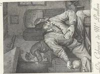 An illustration from Collection de cent-vingt estampes, gravées d'après les tableaux & dessins qui composoient le cabinet de M. Poullain, receveur général des domaines du roi, décédé en 1780 : précédé d'un abrégé historique de la vie des auteurs qui la composent (1781)