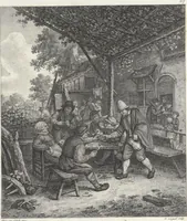 An illustration from Collection de cent-vingt estampes, gravées d'après les tableaux & dessins qui composoient le cabinet de M. Poullain, receveur général des domaines du roi, décédé en 1780 : précédé d'un abrégé historique de la vie des auteurs qui la composent (1781)
