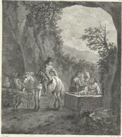 An illustration from Collection de cent-vingt estampes, gravées d'après les tableaux & dessins qui composoient le cabinet de M. Poullain, receveur général des domaines du roi, décédé en 1780 : précédé d'un abrégé historique de la vie des auteurs qui la composent (1781)