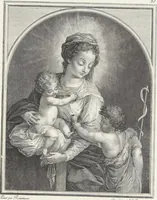An illustration from Collection de cent-vingt estampes, gravées d'après les tableaux & dessins qui composoient le cabinet de M. Poullain, receveur général des domaines du roi, décédé en 1780 : précédé d'un abrégé historique de la vie des auteurs qui la composent (1781)