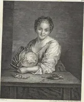 An illustration from Collection de cent-vingt estampes, gravées d'après les tableaux & dessins qui composoient le cabinet de M. Poullain, receveur général des domaines du roi, décédé en 1780 : précédé d'un abrégé historique de la vie des auteurs qui la composent (1781)