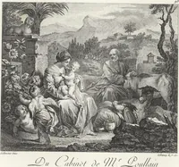 Picture 99 of 127 from Collection de cent-vingt estampes, gravées d'après les tableaux & dessins qui composoient le cabinet de M. Poullain, receveur général des domaines du roi, décédé en 1780 : précédé d'un abrégé historique de la vie des auteurs qui la composent (1781), leaf 188