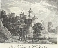 An illustration from Collection de cent-vingt estampes, gravées d'après les tableaux & dessins qui composoient le cabinet de M. Poullain, receveur général des domaines du roi, décédé en 1780 : précédé d'un abrégé historique de la vie des auteurs qui la composent (1781)