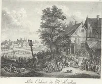 An illustration from Collection de cent-vingt estampes, gravées d'après les tableaux & dessins qui composoient le cabinet de M. Poullain, receveur général des domaines du roi, décédé en 1780 : précédé d'un abrégé historique de la vie des auteurs qui la composent (1781)