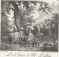 Picture 114 of 127 from Collection de cent-vingt estampes, gravées d'après les tableaux & dessins qui composoient le cabinet de M. Poullain, receveur général des domaines du roi, décédé en 1780 : précédé d'un abrégé historique de la vie des auteurs qui la composent (1781), leaf 216