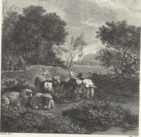 An illustration from Collection de cent-vingt estampes, gravées d'après les tableaux & dessins qui composoient le cabinet de M. Poullain, receveur général des domaines du roi, décédé en 1780 : précédé d'un abrégé historique de la vie des auteurs qui la composent (1781)