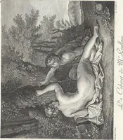 An illustration from Collection de cent-vingt estampes, gravées d'après les tableaux & dessins qui composoient le cabinet de M. Poullain, receveur général des domaines du roi, décédé en 1780 : précédé d'un abrégé historique de la vie des auteurs qui la composent (1781)
