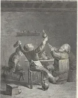 An illustration from Collection de cent-vingt estampes, gravées d'après les tableaux & dessins qui composoient le cabinet de M. Poullain, receveur général des domaines du roi, décédé en 1780 : précédé d'un abrégé historique de la vie des auteurs qui la composent (1781)