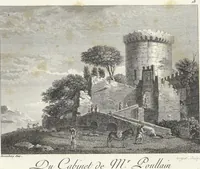 An illustration from Collection de cent-vingt estampes, gravées d'après les tableaux & dessins qui composoient le cabinet de M. Poullain, receveur général des domaines du roi, décédé en 1780 : précédé d'un abrégé historique de la vie des auteurs qui la composent (1781)