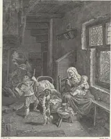 An illustration from Collection de cent-vingt estampes, gravées d'après les tableaux & dessins qui composoient le cabinet de M. Poullain, receveur général des domaines du roi, décédé en 1780 : précédé d'un abrégé historique de la vie des auteurs qui la composent (1781)