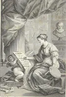 An illustration from Collection de cent-vingt estampes, gravées d'après les tableaux & dessins qui composoient le cabinet de M. Poullain, receveur général des domaines du roi, décédé en 1780 : précédé d'un abrégé historique de la vie des auteurs qui la composent (1781)