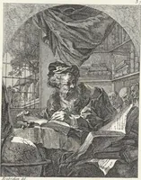 An illustration from Collection de cent-vingt estampes, gravées d'après les tableaux & dessins qui composoient le cabinet de M. Poullain, receveur général des domaines du roi, décédé en 1780 : précédé d'un abrégé historique de la vie des auteurs qui la composent (1781)