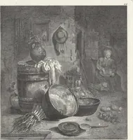 An illustration from Collection de cent-vingt estampes, gravées d'après les tableaux & dessins qui composoient le cabinet de M. Poullain, receveur général des domaines du roi, décédé en 1780 : précédé d'un abrégé historique de la vie des auteurs qui la composent (1781)