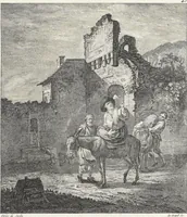 An illustration from Collection de cent-vingt estampes, gravées d'après les tableaux & dessins qui composoient le cabinet de M. Poullain, receveur général des domaines du roi, décédé en 1780 : précédé d'un abrégé historique de la vie des auteurs qui la composent (1781)