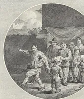 An illustration from Collection de cent-vingt estampes, gravées d'après les tableaux & dessins qui composoient le cabinet de M. Poullain, receveur général des domaines du roi, décédé en 1780 : précédé d'un abrégé historique de la vie des auteurs qui la composent (1781)
