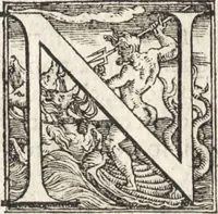 An illustration from Descrittione di tvtta Italia ... nella quale si contiene il sito di essa, l'origine, & le signorie della città, & delle castella, co i nomi antichi & moderni i costumi de populi, le condicioni de paesi, et piv gli hvomini famosi che l'hanno illustrata, i monti, i laghi, i fiumi, le fontane, i bagni, le minere, con tutti l'opre marauigliose in lei dalla natura prodotte (1550)