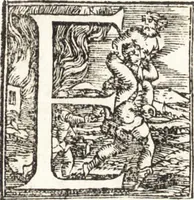 An illustration from Descrittione di tvtta Italia ... nella quale si contiene il sito di essa, l'origine, & le signorie della città, & delle castella, co i nomi antichi & moderni i costumi de populi, le condicioni de paesi, et piv gli hvomini famosi che l'hanno illustrata, i monti, i laghi, i fiumi, le fontane, i bagni, le minere, con tutti l'opre marauigliose in lei dalla natura prodotte (1550)