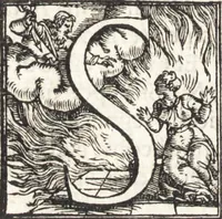 An illustration from Descrittione di tvtta Italia ... nella quale si contiene il sito di essa, l'origine, & le signorie della città, & delle castella, co i nomi antichi & moderni i costumi de populi, le condicioni de paesi, et piv gli hvomini famosi che l'hanno illustrata, i monti, i laghi, i fiumi, le fontane, i bagni, le minere, con tutti l'opre marauigliose in lei dalla natura prodotte (1550)
