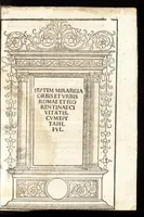 An illustration from Septem mirabilia orbis et vrbis Romae et Florentinae civitatis : cvm epytaph. pvl (1510)