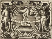 An illustration from I. LipsI De recta pronvnciatione Latinæ linguæ dialogvs (1609)